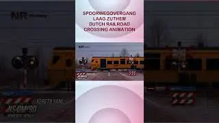 Spoorwegovergang Laag Zuthem Dutch Railroad Crossing Animation #shorts #railroadcrossing #train