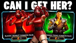 Klassic Skarlet Summon Pack opening in MK Mobile! So Much Dragon Krystals...