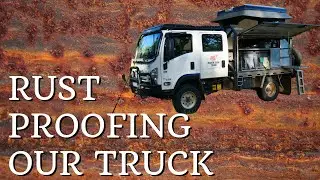 Rust Proofing our Isuzu NPS roof 75/155 truck in 4K see the process and where you can get it done 4K