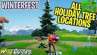ALL HOLIDAY TREE LOCATIONS 2019! Dance at Holiday Trees in different Named Locations Fortnite Ch 2