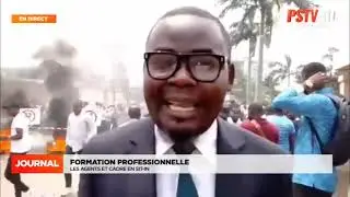 Sit-in intersyndicale du Ministère de la Formation Professionnelle Jonas Boonga.