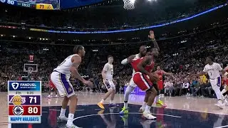 LeBron James pulls Kawhi Leonard by the jersey, slaps his arms, pull him back - no foul call