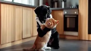 Fluffiest Adorable Puppy And Kitten In Heartwarming Play! Extended