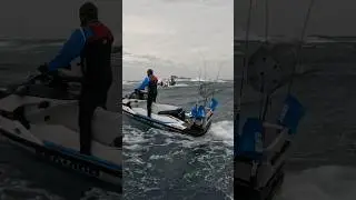 Big seas with Jet-ski fishing on the Sea-Doo #seadoo #jetski #fishpro #watercraft #extreme #45knots
