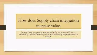 Supply chain integration
