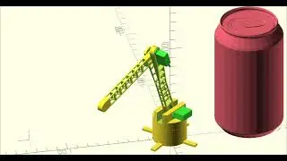 My super small HK 5320 Servo 4 DOF robot arm - OpenSCAD prototype...