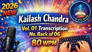 ✍️ Back of 6 Dictation | ⚡ 80 WPM | KC 6 Back | English Shorthand | 📝 Stenography Practice | 📚 2026