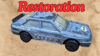 Diecast car Audi Quattro restoration. From trash to Cash.