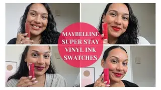 Maybelline SuperStay Vinyl Ink Lipstick Swatches | Medium Brown Skin | Part 2