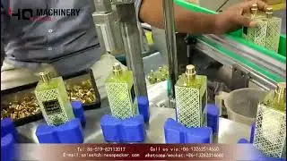 Automatic fragrance perfume bottle cleaning filling and crimping machine|YQ machinery bottle fillers