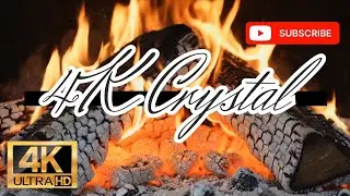 Relaxing Christmas Ambience Fireplace 4K ULTRA HD || Crackling Sounds || 4K_CRYSTAL