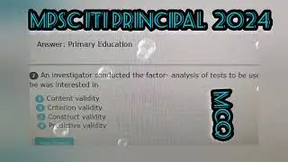 MPSC ITI PRINCIPAL NEW SYLLABUS BASED MCQ EDUCATION CHAPTER 1