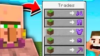 Minecraft But Villagers Trade OP Items! 😱 Ultra OP  Challenge | #minecraft #minecraftpe 