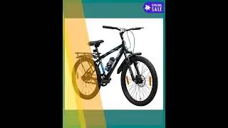Hero Next Mountain Bike with Integrated Carrier | Dual Disc Brakes | Single Speed | Blue & Black ...