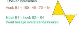 hoeken berekenen met overstaande hoeken