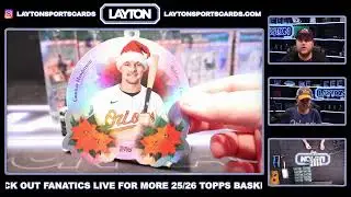 Бейсбольная коробка Topps Holiday Mega 20 2025 года, разбивка #2, случайные команды
