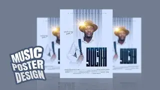 music poster design tutorial | ፖስተር ዲዛይን በአማርኛ | Abru design