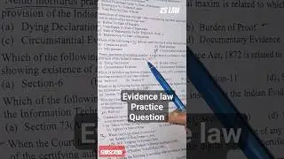 Evidence law practice question #law #Judge #shots  #2023 #ZS