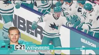 NHL 25 regular season game #61, vs. the San Jose Sharks.