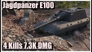 World of Tanks Grand Battle Jagdpanzer E 100 - 4 Kills 7,3K Damage Hinterland