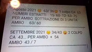 METODO LOTTO ... PER 2 COLPI DI GIOCO