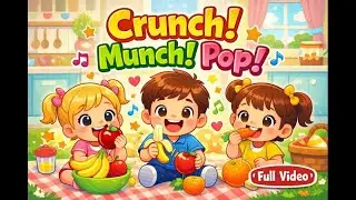 Crunch! Munch! Pop! 🍎 Fun Food Rhymes for Kids | Baby Songs & Toddler Learning #baby#kidssongs#kids