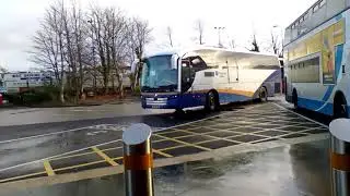 Translink goldliner 1248 parking and Translink Foyle Metro 841 departing from Derry ~ Londonderry.