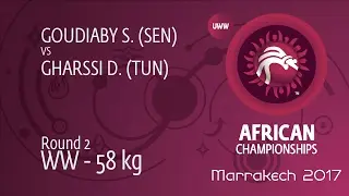 Round 2 WW - 58 kg: D. GHARSSI (TUN) df. S. GOUDIABY (SEN) by FALL, 5-4