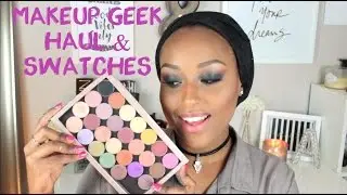 MAKEUP GEEK EYESHADOW HAUL + SWATCHES | On Dark Skin