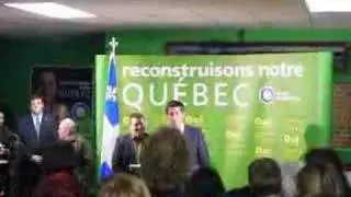 Visite d'Andr&eacute; Boisclair au local de Dave Turcotte