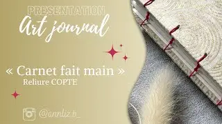 Carnet fait maison reliure Copte