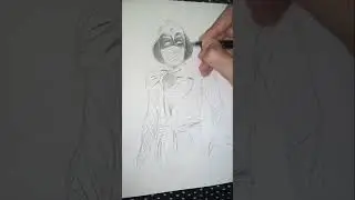 Moon knight 🌙 drawing.. 10sec vs 10min vs 10hours #art #timechallenge #realistic #youtubeshorts