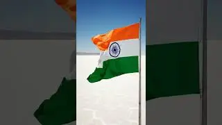 Indian flag waving in kachchh gujarat 😍 lovely picture of tiranga in kachchh #tiranga #army