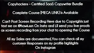 Copyhackers course  -  Certified SaaS Copywriter Bundle download