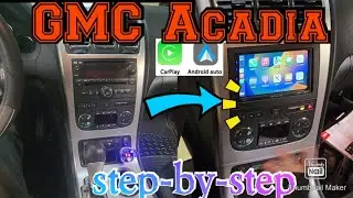 2010 GMC Acadia Как удалить радио Установка модуля PAC для CarPlay и Android Auto от Metra Kit ша...