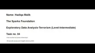 Exploratory Data Analysis - Terrorism : The Sparks Foundation || GRIPJUNE22