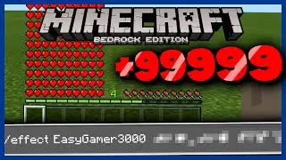 Infinite Hearts Command! (Without Mods) 🥰 Minecraft Bedrock Tutorial