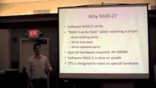 Adam Leventhal - RAIDz1 vs RAID5 - PART 1