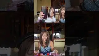 Japanese girls shocked at the size of American drinks | #ruunachu on #Twitch