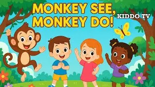 🎵Monkey see, monkey do 🎵#childrenssongs #partysong #kidssongs #junglepartysong