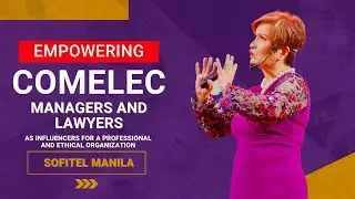 Filipino Motivational Speaker| Inspiring Keynote Speaker Philippines COMELEC Leaders| Toni Miranda