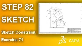 آموزش CATIA &ndash; ویدیو 82 | تمرین Sketch با coincidence، tangency، concentricity، equal، elongated hole