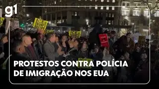 Jornal Hoje: Protestos contra pol&iacute;cia de imigra&ccedil;&atilde;o nos EUA