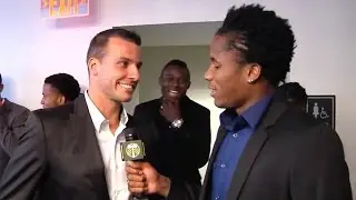 Alvas Powell takes on reporter duties at the 2016 Stand Together Banquet