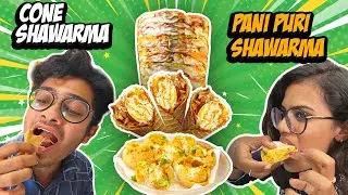 🤯💥CONE SHAWARMA & PANI PURI SHAWARMA 🤩 || ARABIAN SHAWARMA HUB || COIMBATORE || FOOD VLOG
