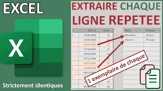 Liste unique des donn&eacute;es r&eacute;p&eacute;t&eacute;es avec Excel