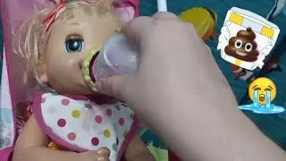 Baby Alive Night Time Routine With Abby Rose (has accident in hello kitty underpants )