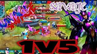 savage ,karina  alone with 5 enemy 1v5#shorts#mlbb#omicrongaming