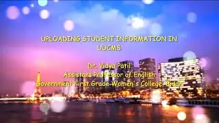 Uploading Students Information in UUCMS