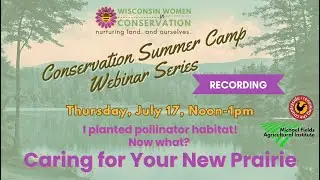 Wisconsin Women In Conservation Summer Camp Webinar: Caring for Your New Prairie